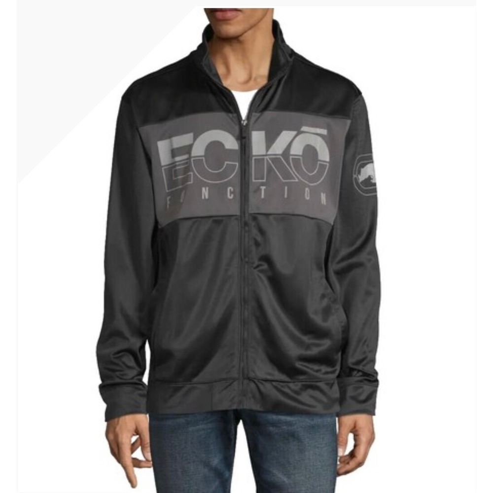 NWT Ecko Function Jacket Size 3XL Men's Black Gray Zip Up Track Athletic‎ 🖤🖤